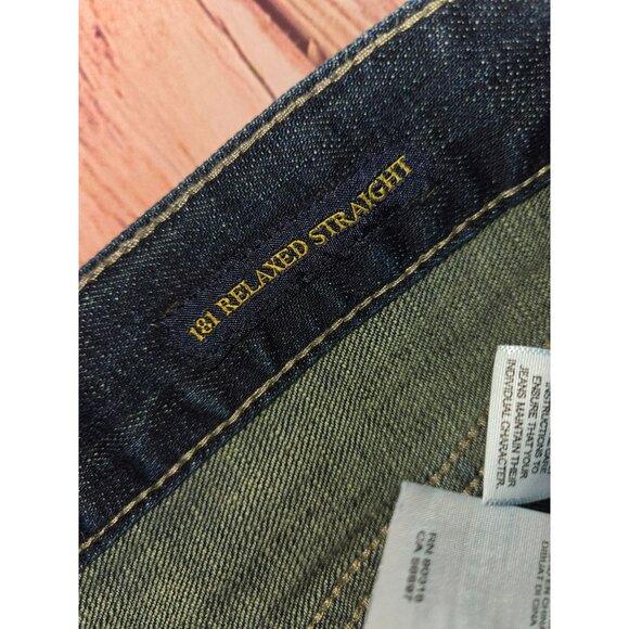 Lucky Brand Men's 181 Relaxed Straight Jeans 36x28 Dark Wash - Picture 4 of 9